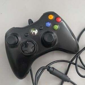 Microsoft Black Wired Xbox Controller with Color Buttons